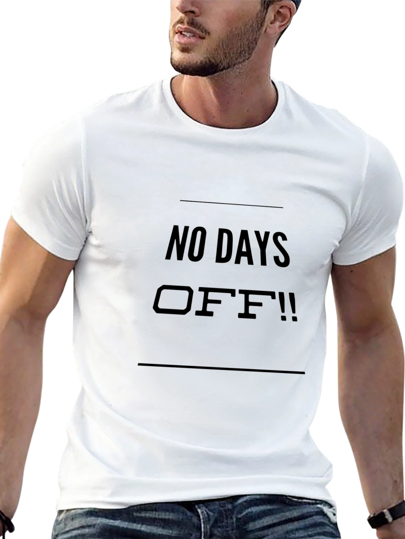 No Days Off Black T-Shirt