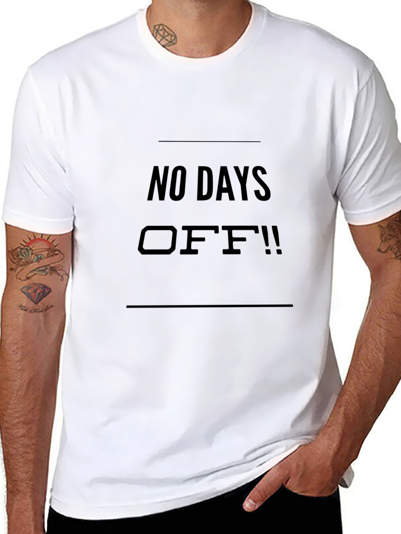 No Days Off Black T-Shirt