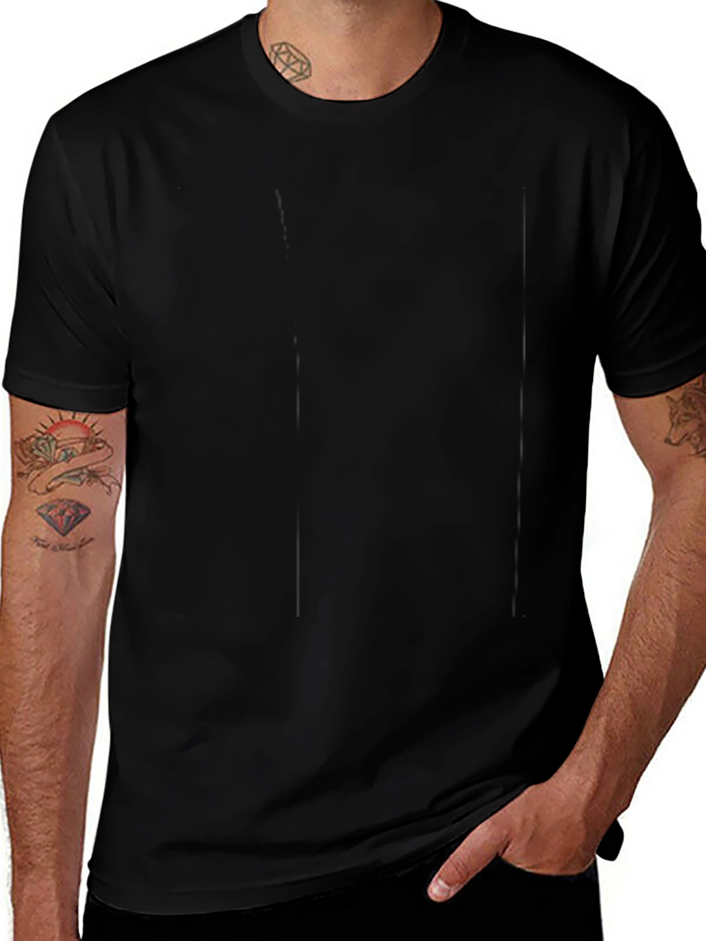 Classic Black Crew Neck T-Shirt - Casual Comfort