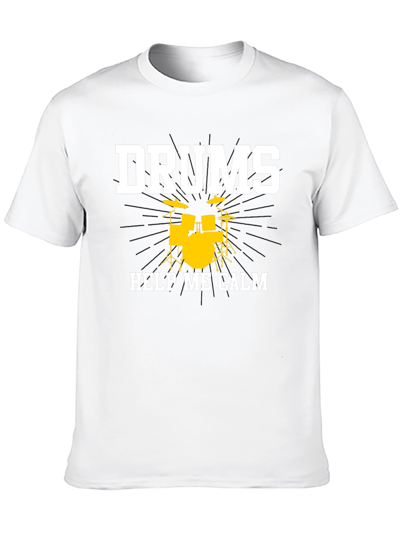 Drums Help Me Calm T-Shirt - Musician Tee