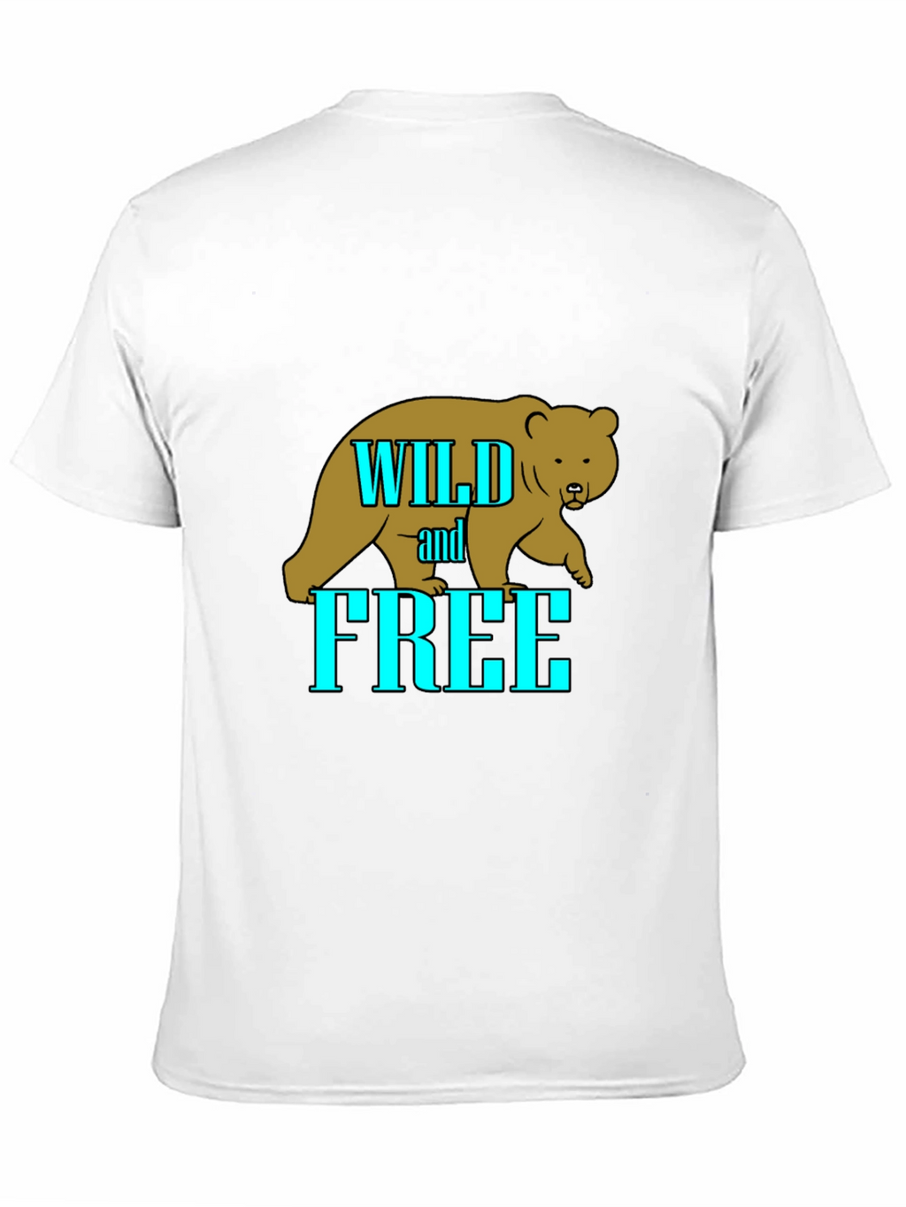 Wild and Free Bear Graphic T-Shirt - Black
