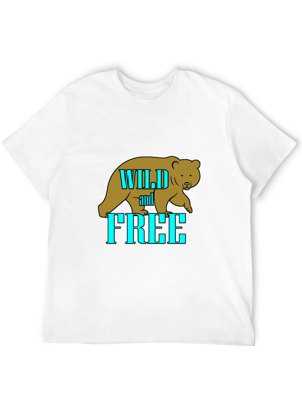 Wild and Free Bear Graphic T-Shirt - Black