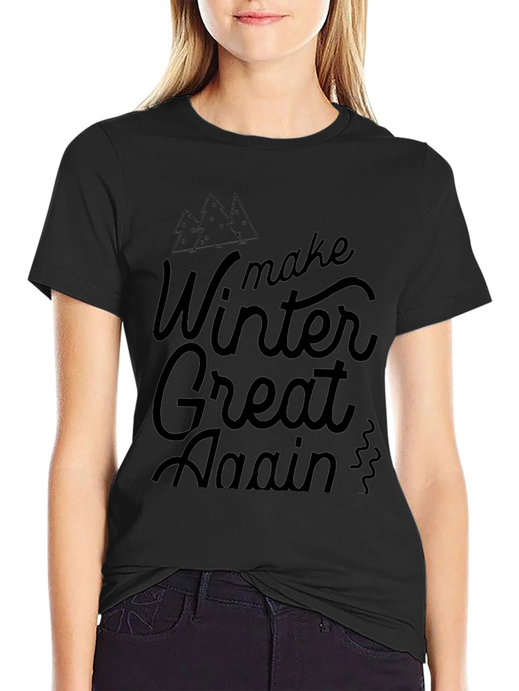 Make Winter Great Again Black T-Shirt