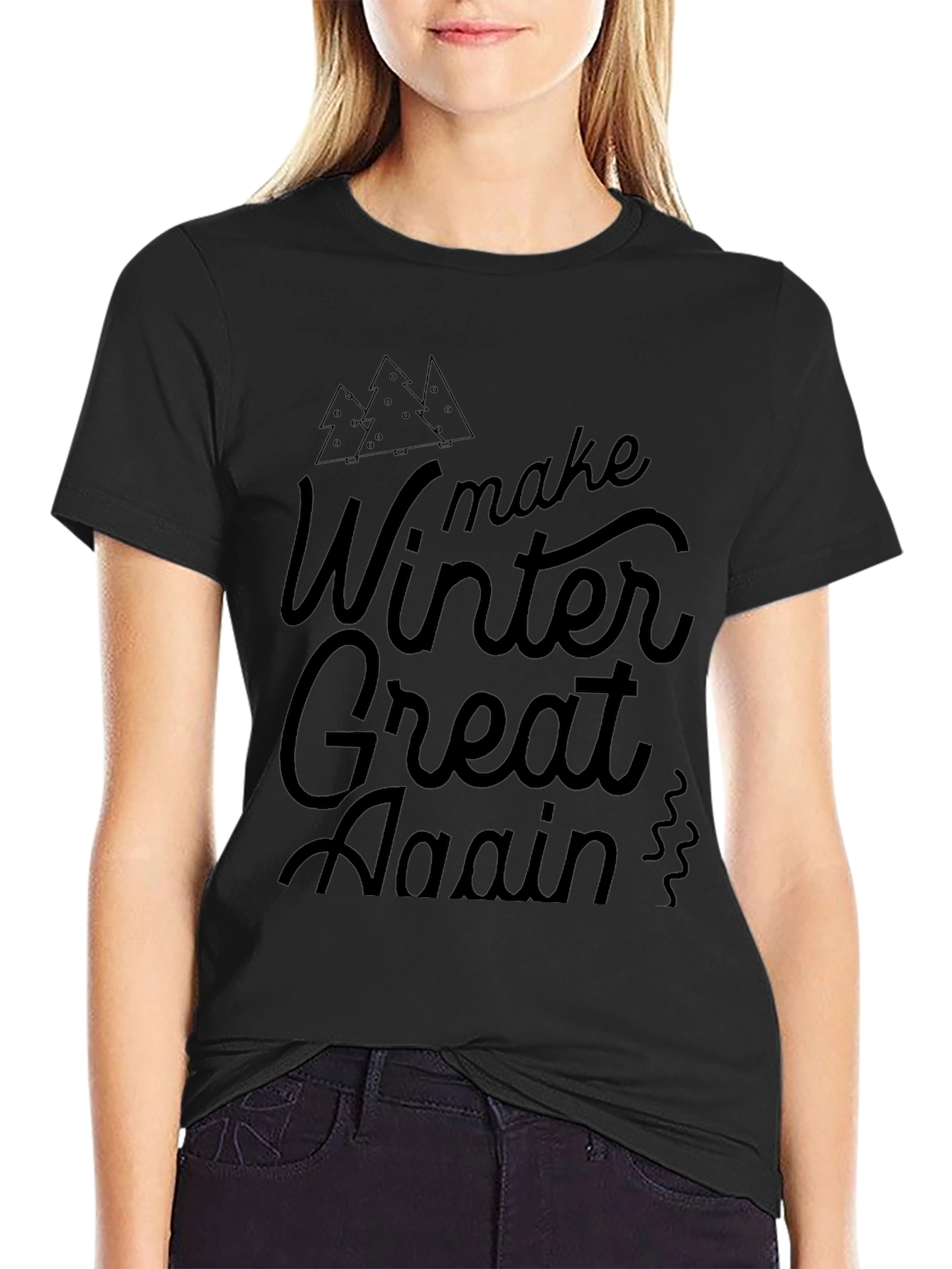 Make Winter Great Again Black T-Shirt