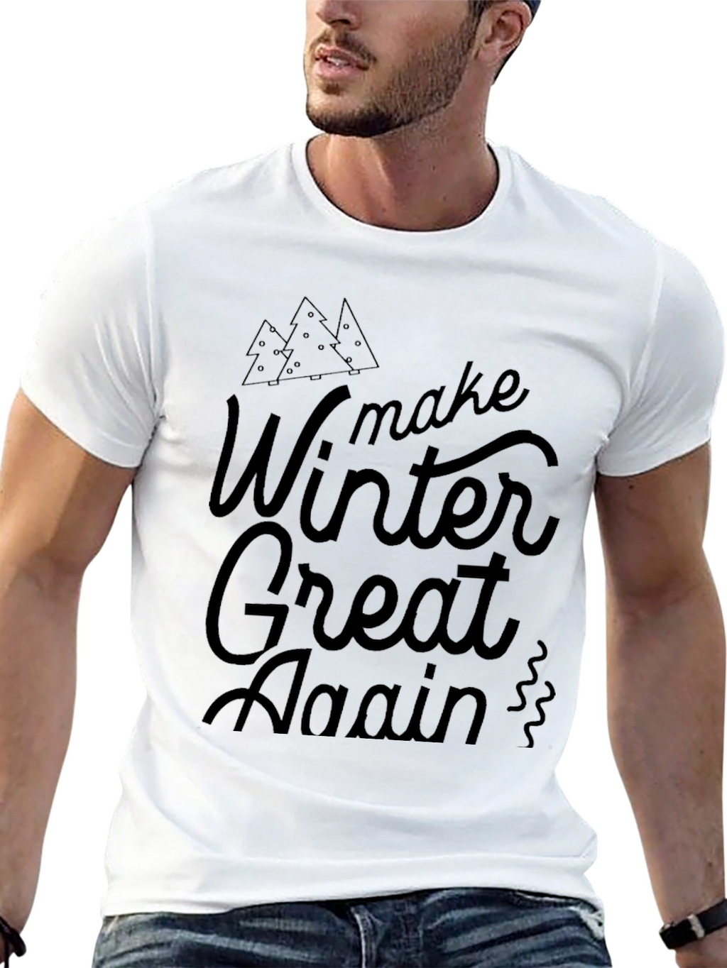 Make Winter Great Again Black T-Shirt