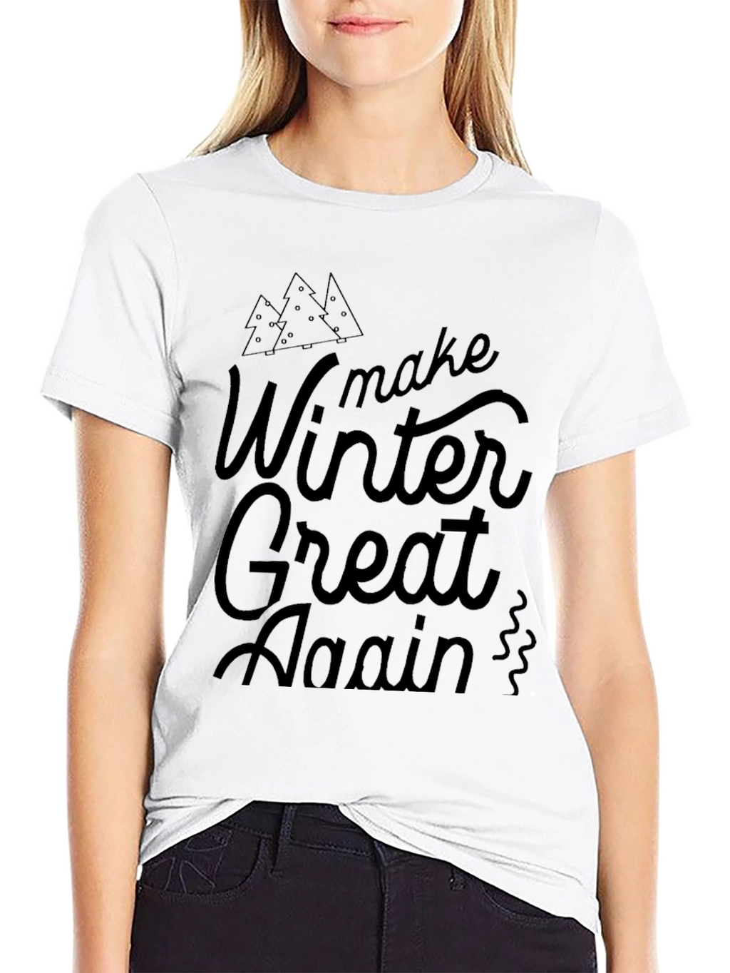 Make Winter Great Again Black T-Shirt