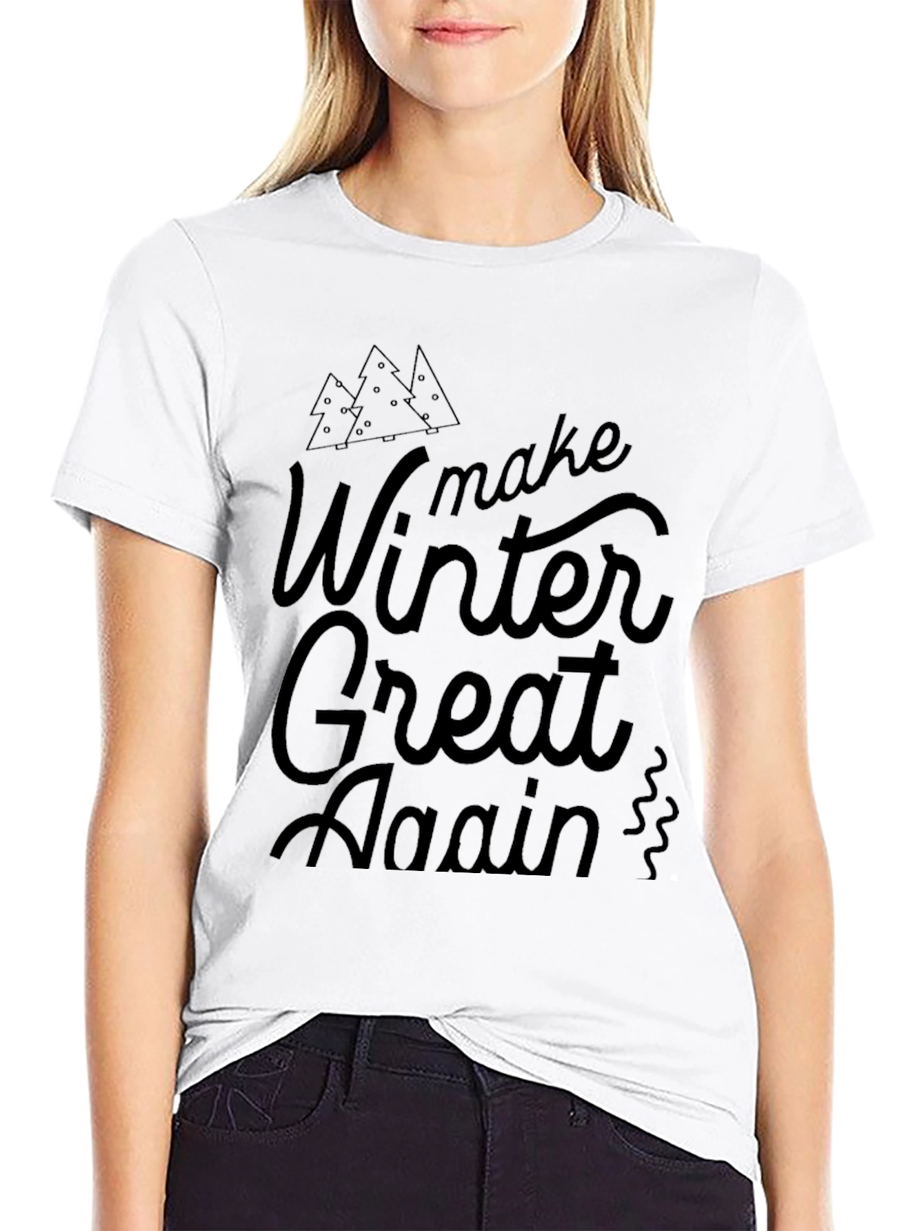 Make Winter Great Again Black T-Shirt