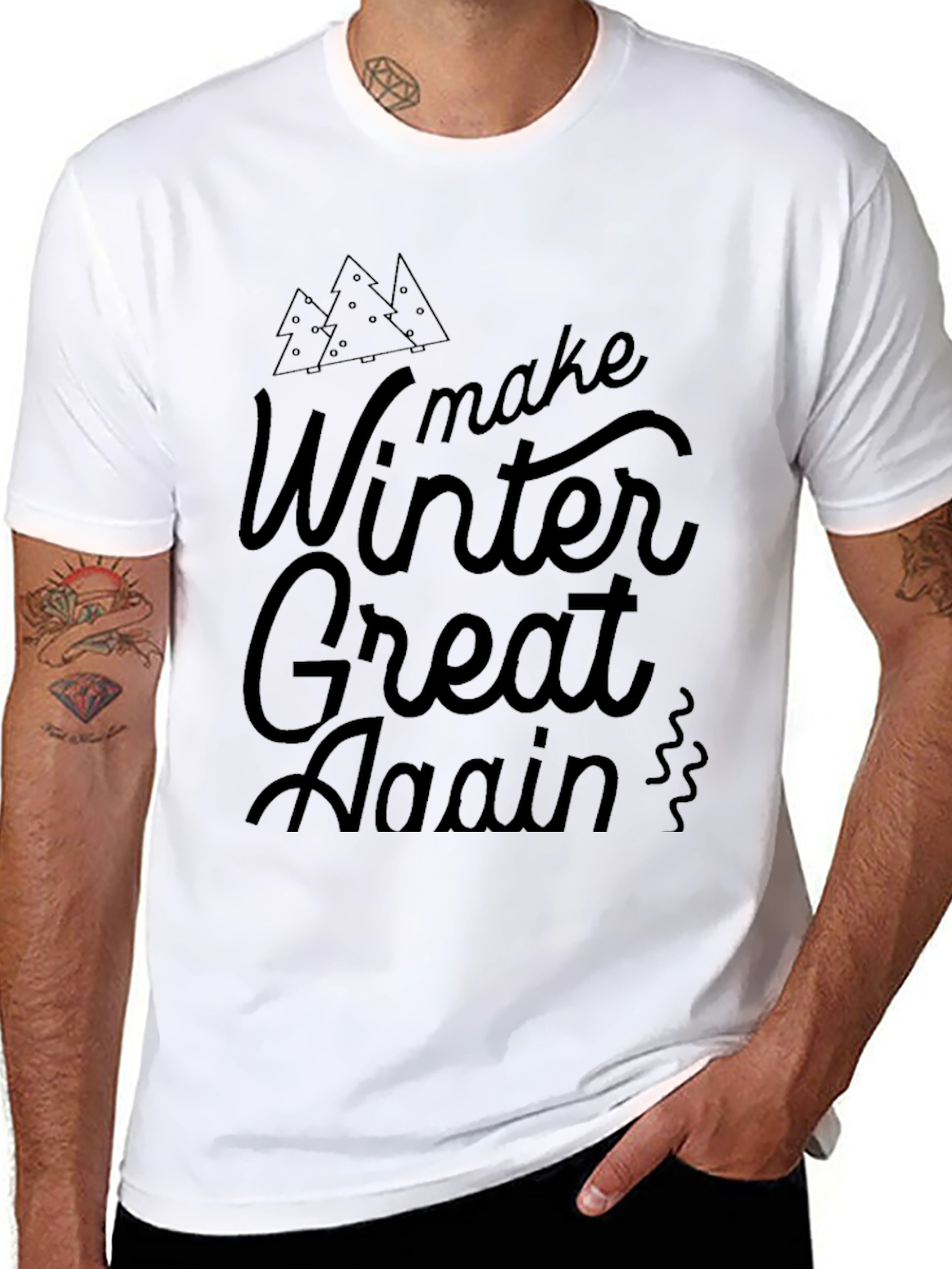 Make Winter Great Again Black T-Shirt