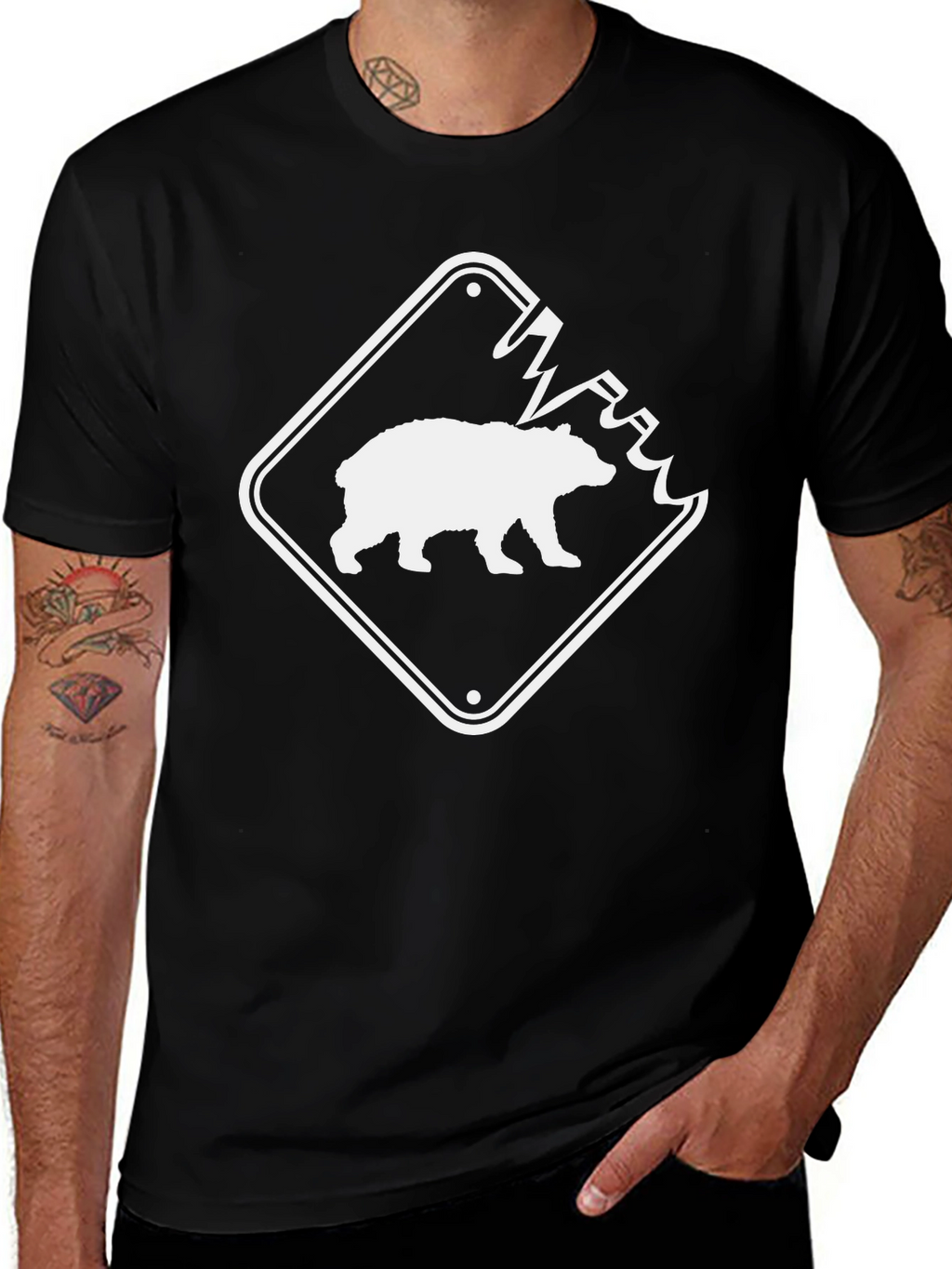 Bear Warning Sign T-Shirt