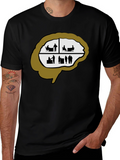 Brain Silhouette Graphic Tee - Unique & Stylish