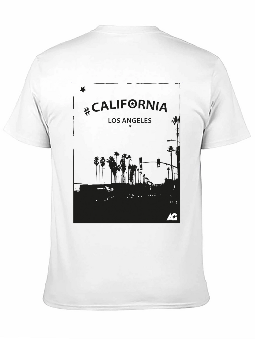 California Los Angeles Black Graphic Tee