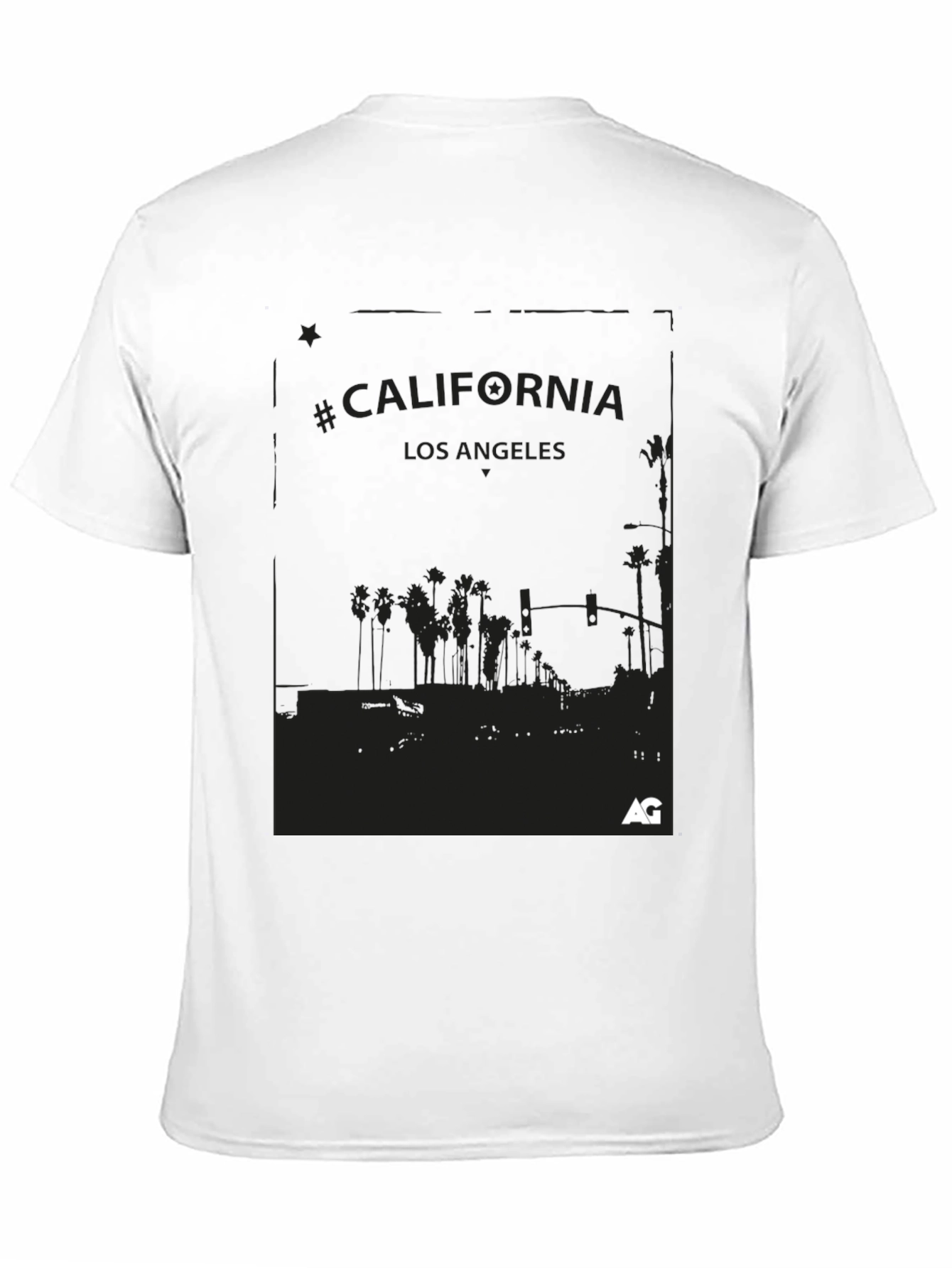 California Los Angeles Black Graphic Tee
