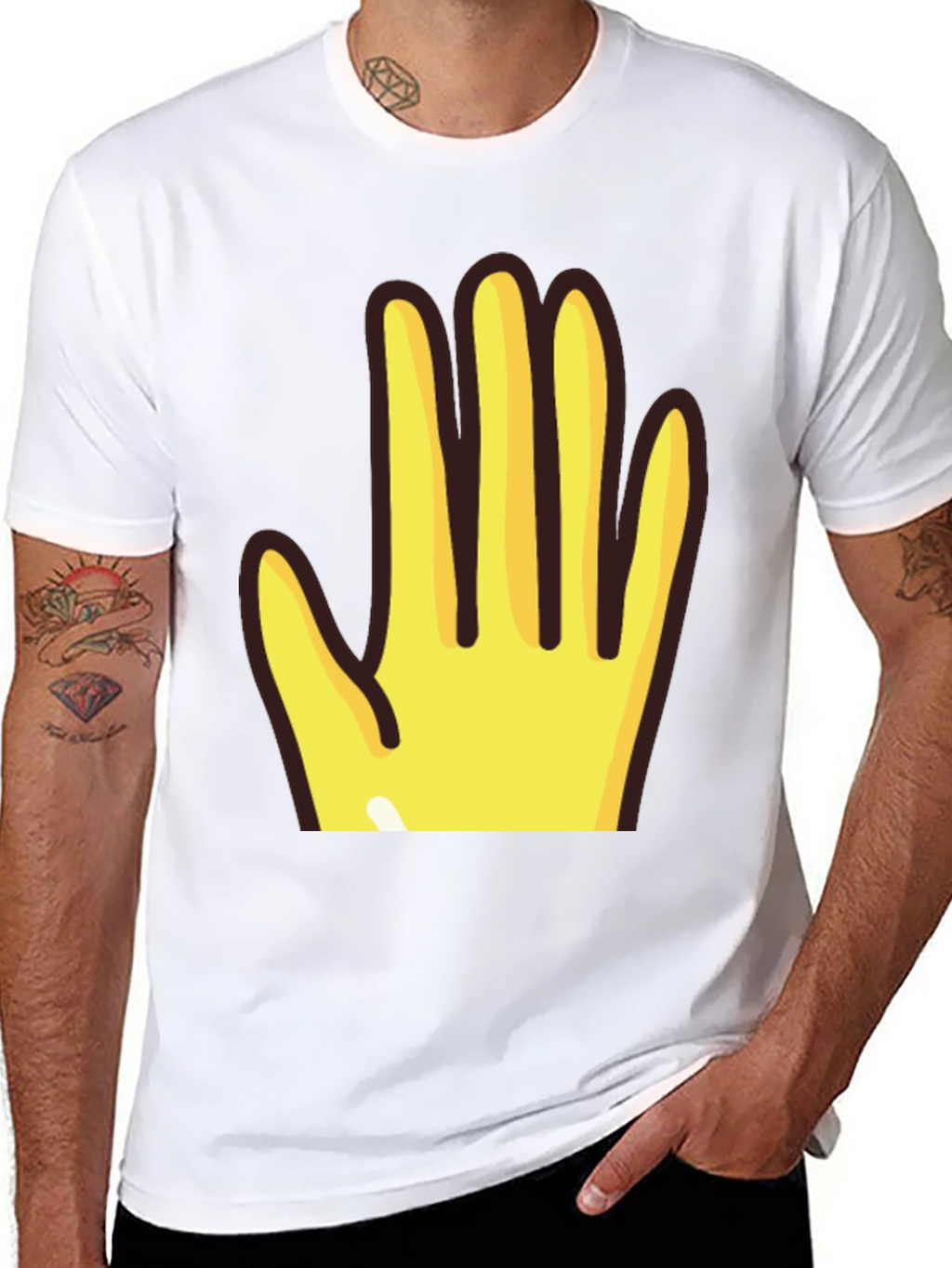 Emoji Hand Black T-Shirt