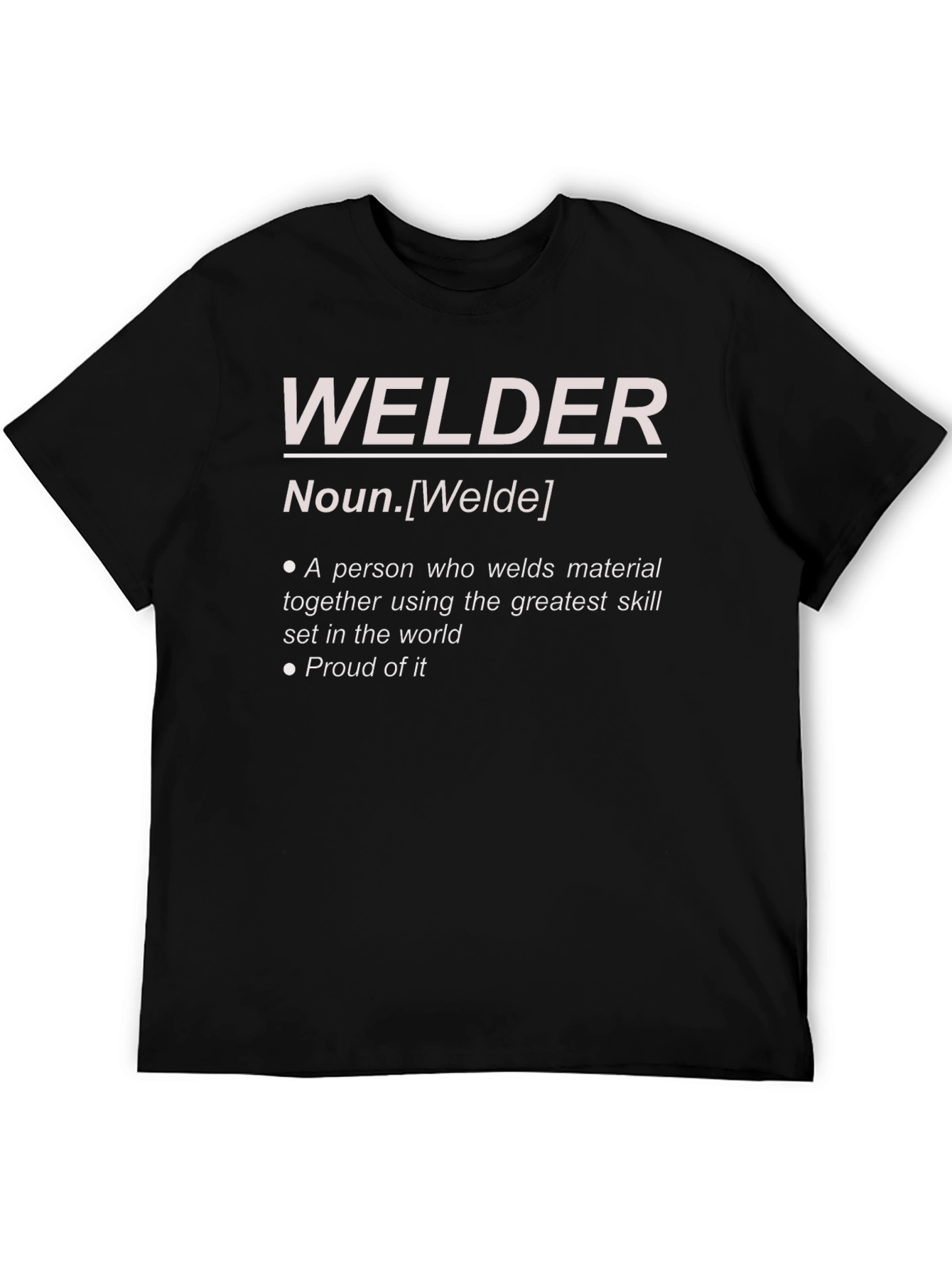 Welder Definition Graphic Tee - Black Cotton Blend