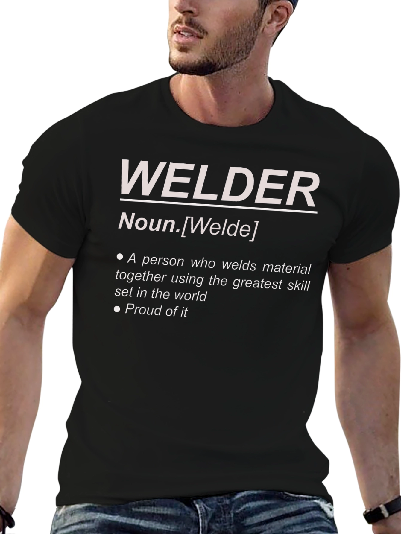 Welder Definition Graphic Tee - Black Cotton Blend