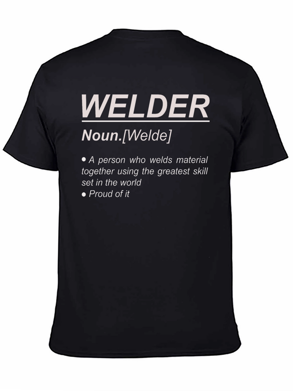 Welder Definition Graphic Tee - Black Cotton Blend