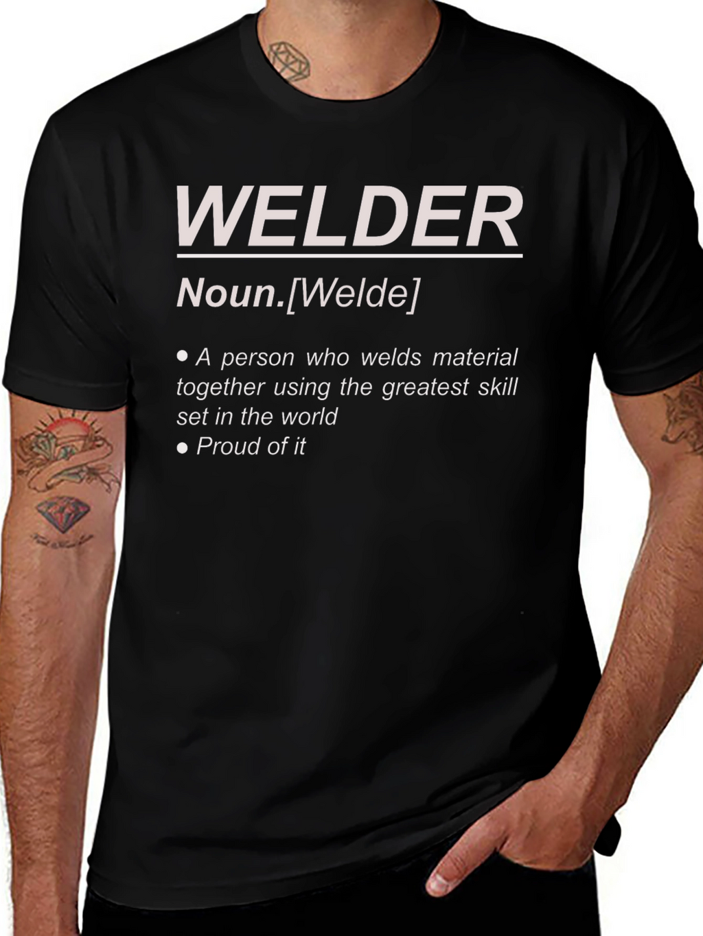 Welder Definition Graphic Tee - Black Cotton Blend
