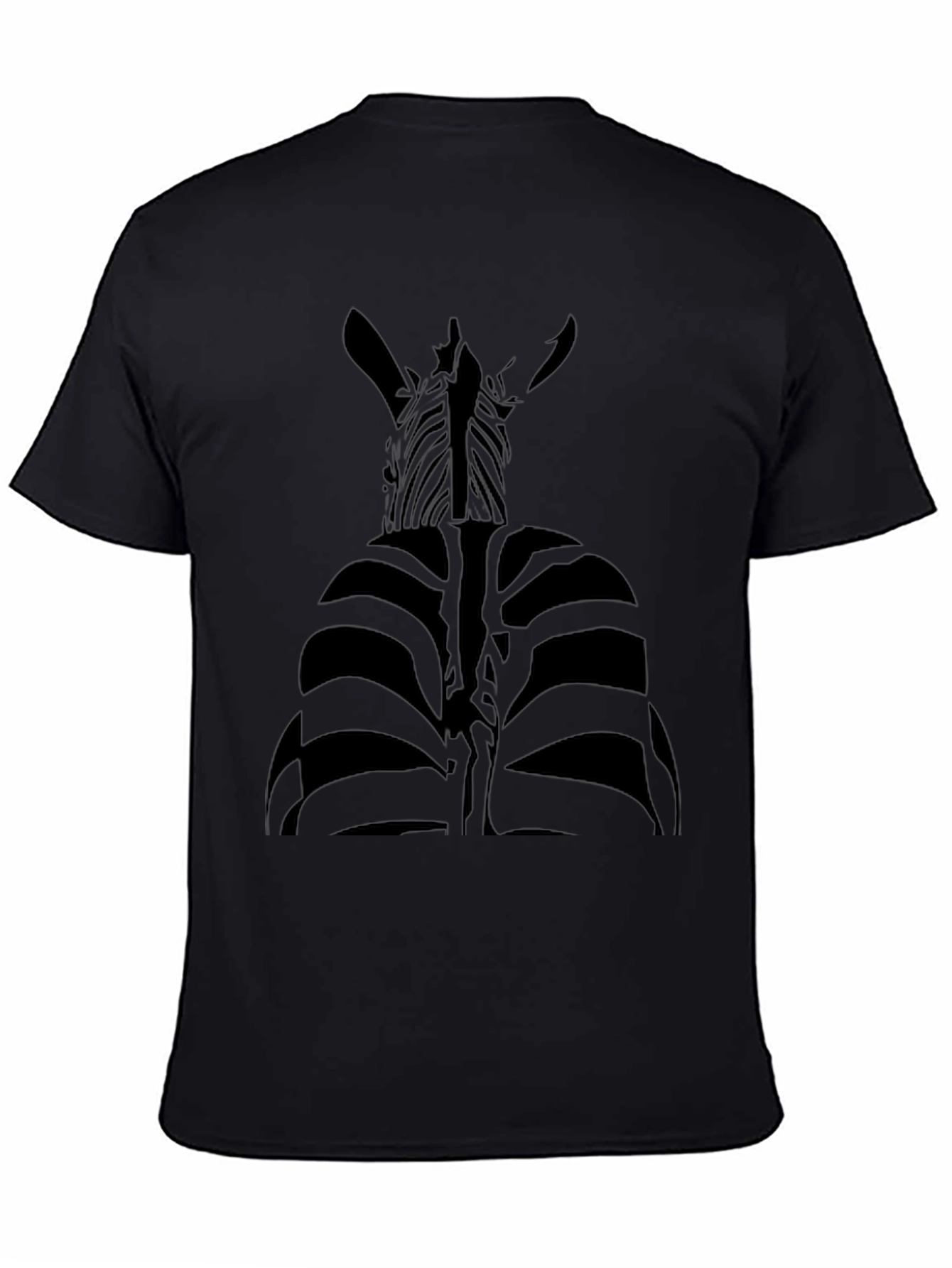 Striking Zebra Graphic Tee - Unique Black Shirt