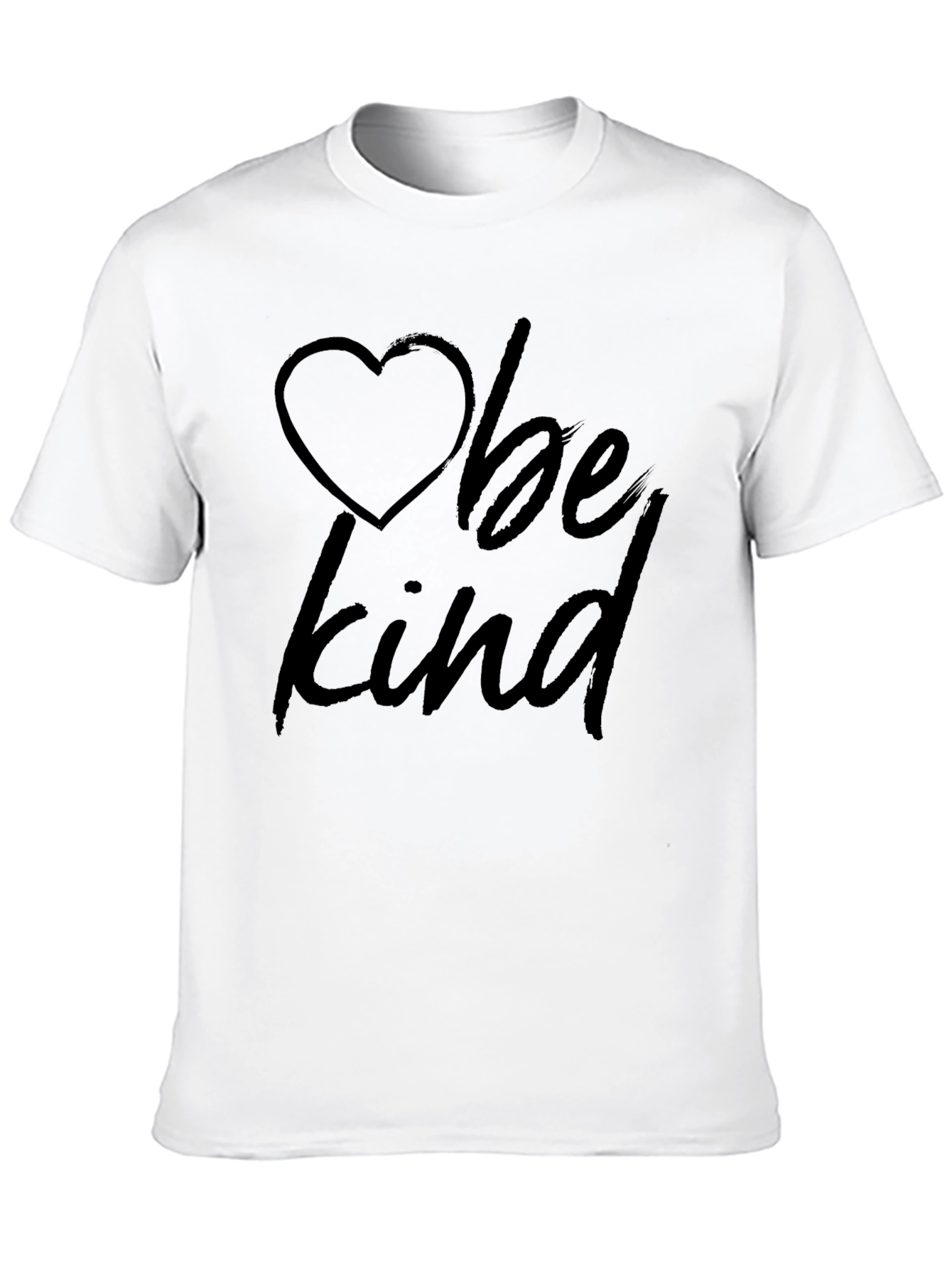 Be Kind Heart Graphic Tee -  Classic Crew Neck