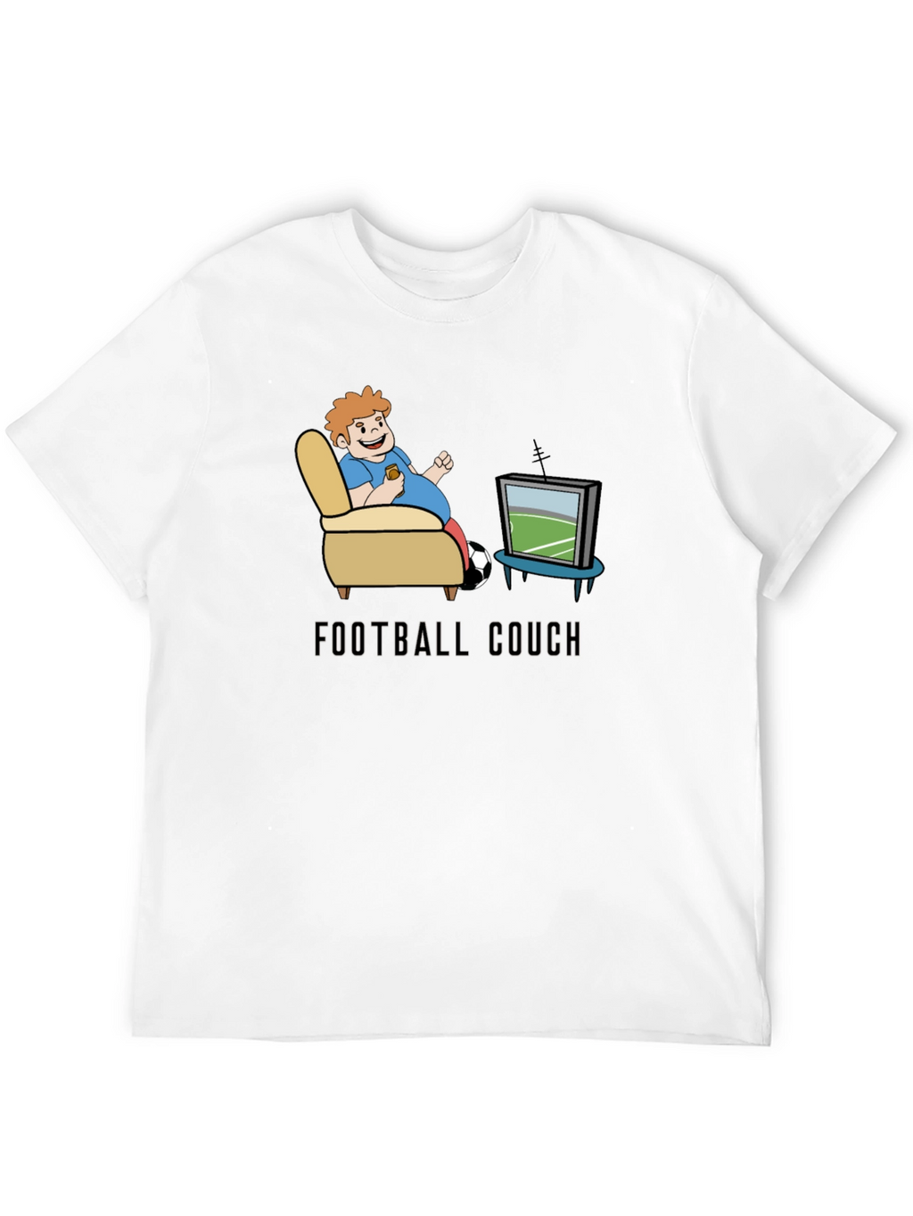 Football Couch T-Shirt: Comfy Fan Tee