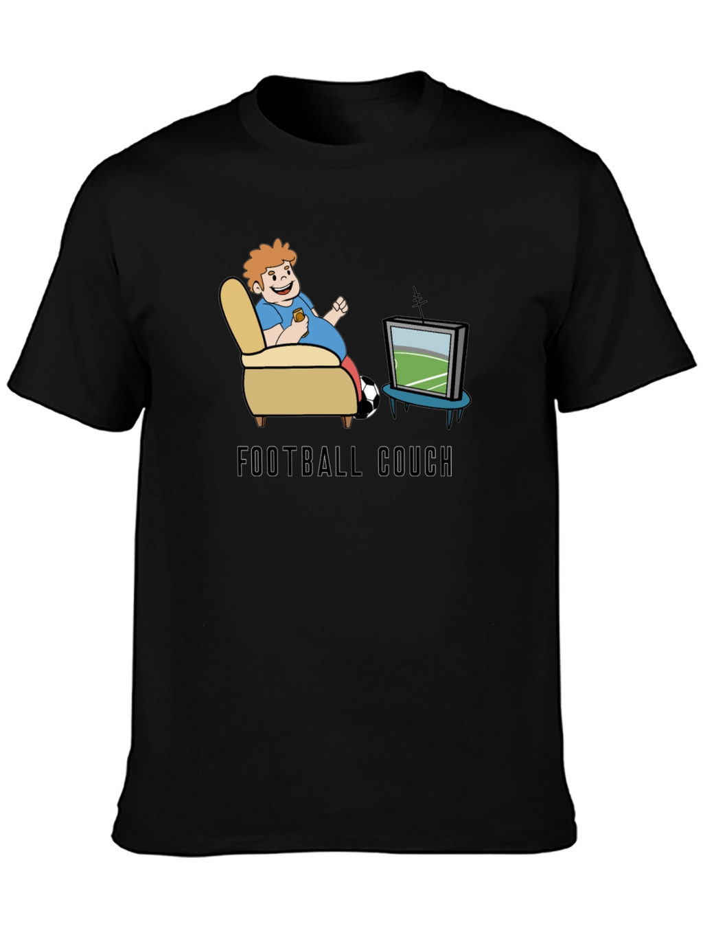 Football Couch T-Shirt: Comfy Fan Tee