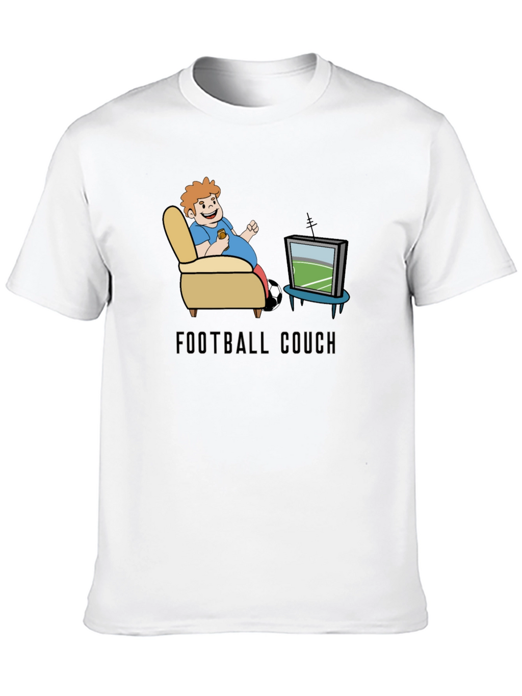 Football Couch T-Shirt: Comfy Fan Tee