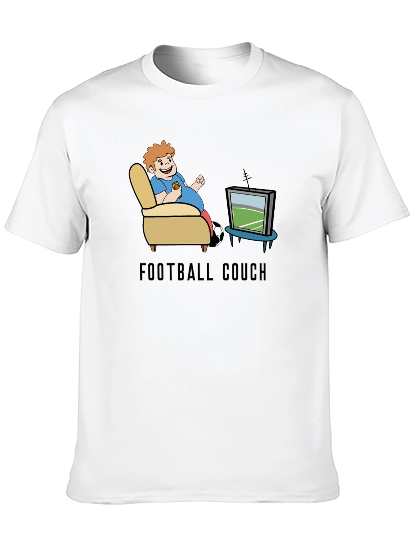 Football Couch T-Shirt: Comfy Fan Tee