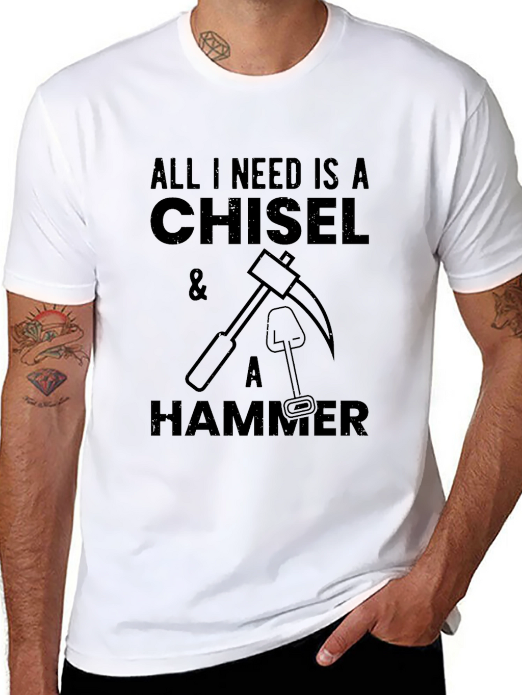 Chisel and Hammer Graphic T-Shirt