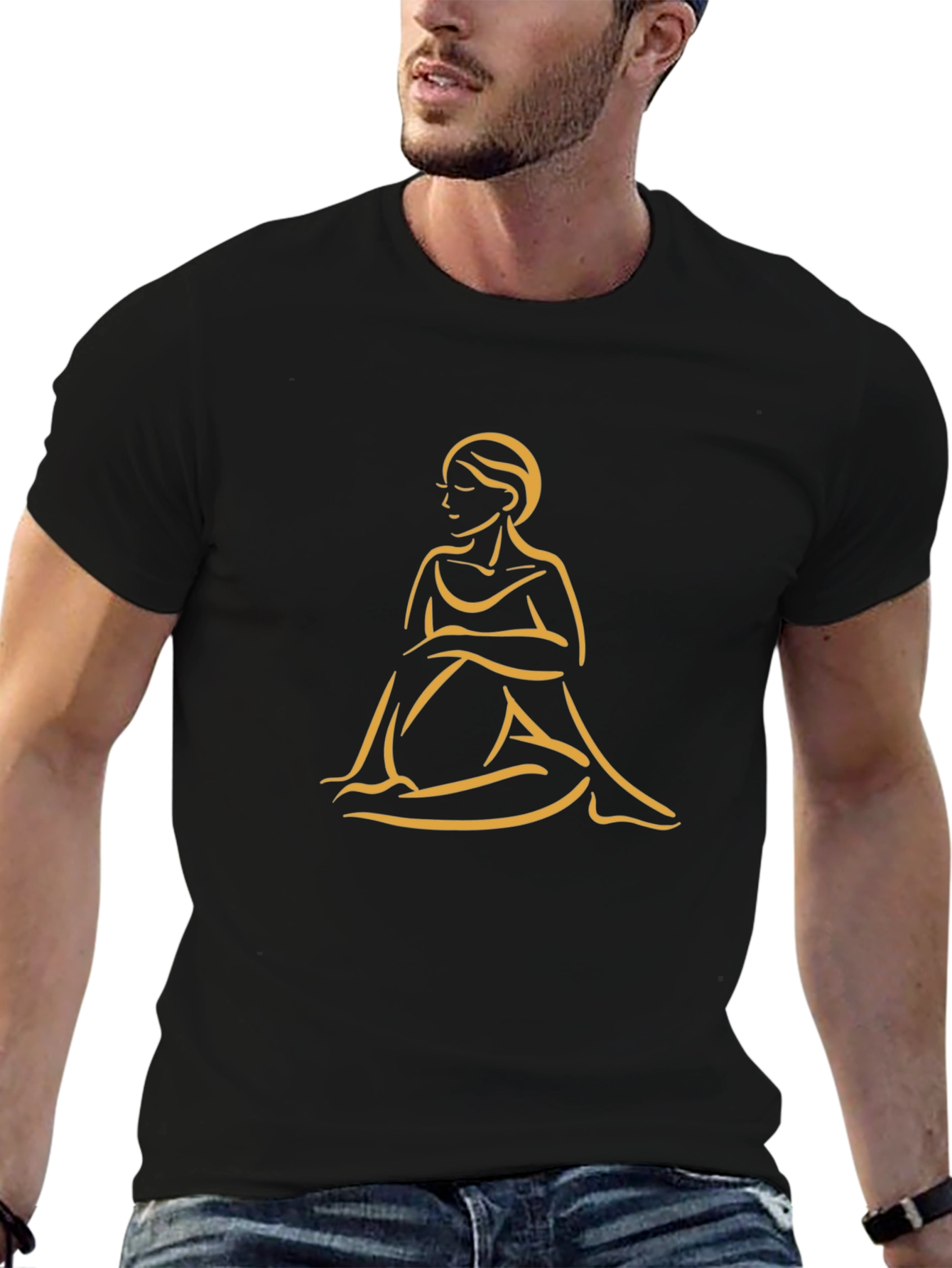 Elegant Woman Graphic Tee - Black