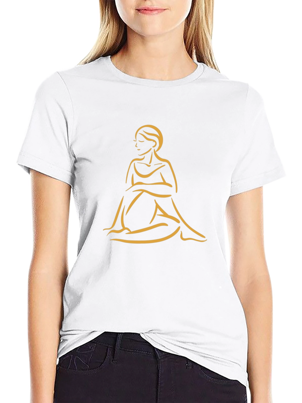 Elegant Woman Graphic Tee - Black