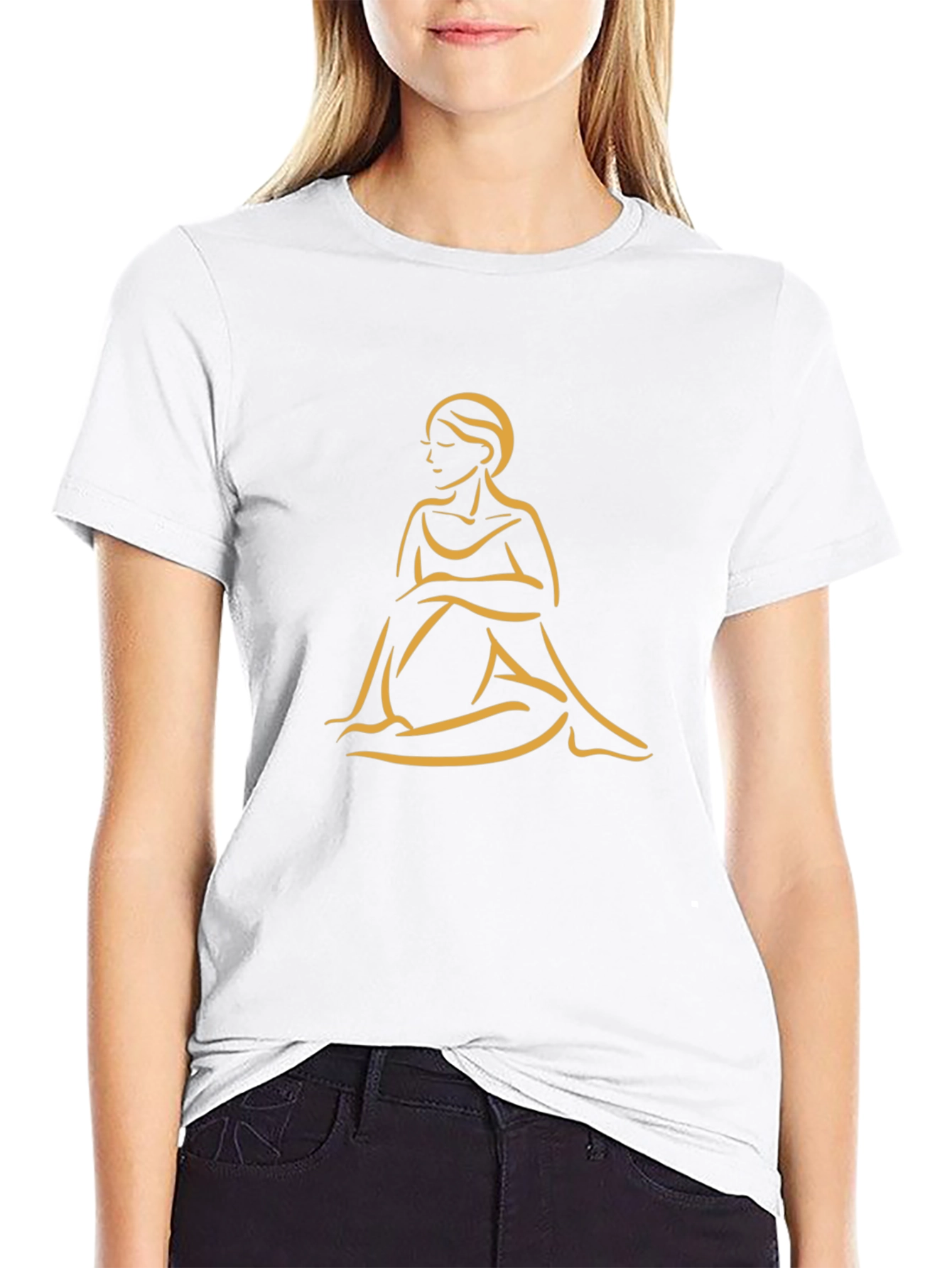 Elegant Woman Graphic Tee - Black