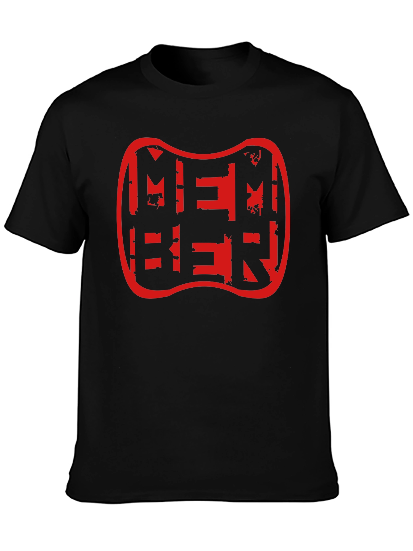 Member Distressed Graphic Tee - Black