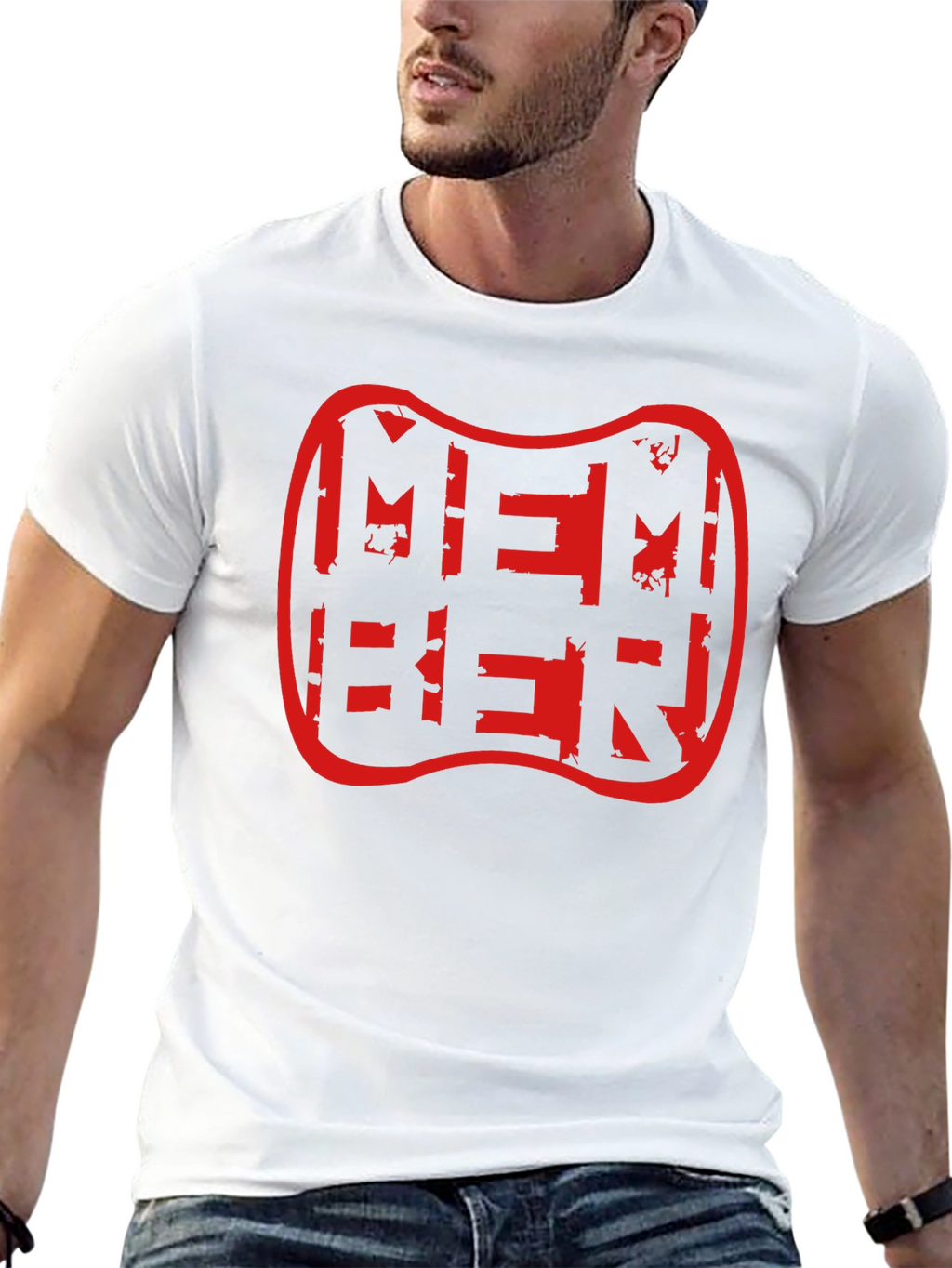 Member Distressed Graphic Tee - Black