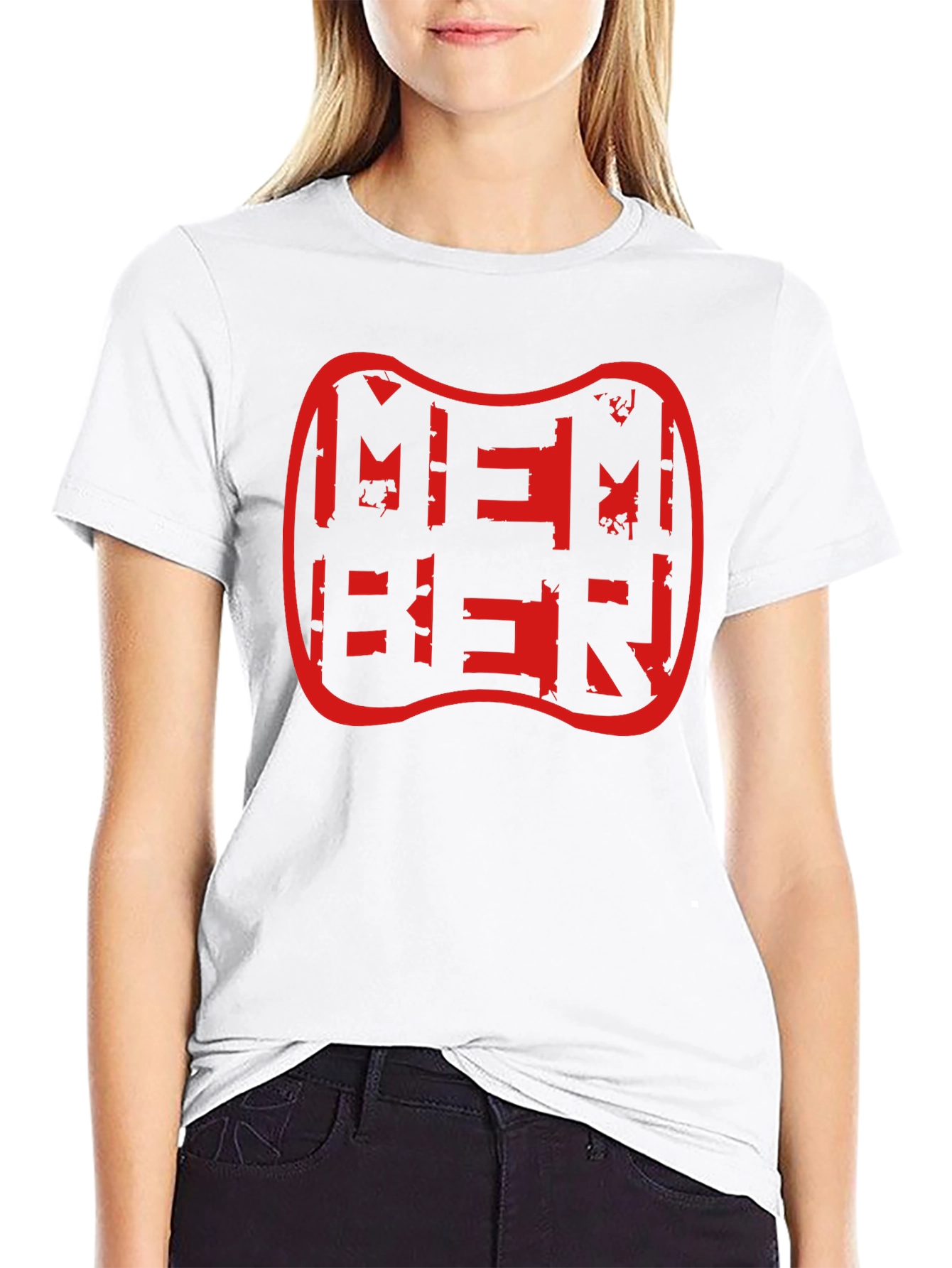 Member Distressed Graphic Tee - Black