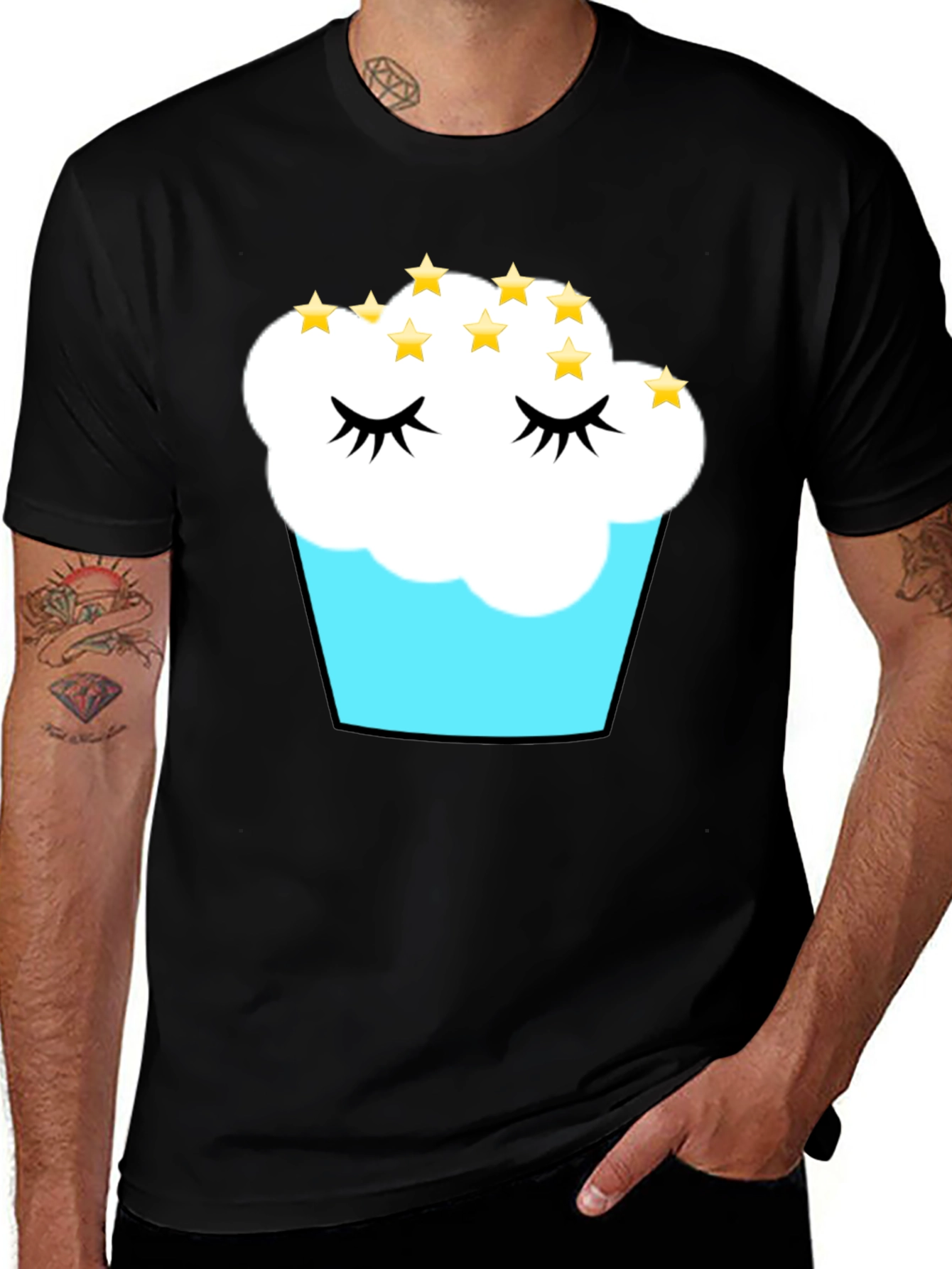 Cupcake Dreams T-Shirt - Black Cotton Tee
