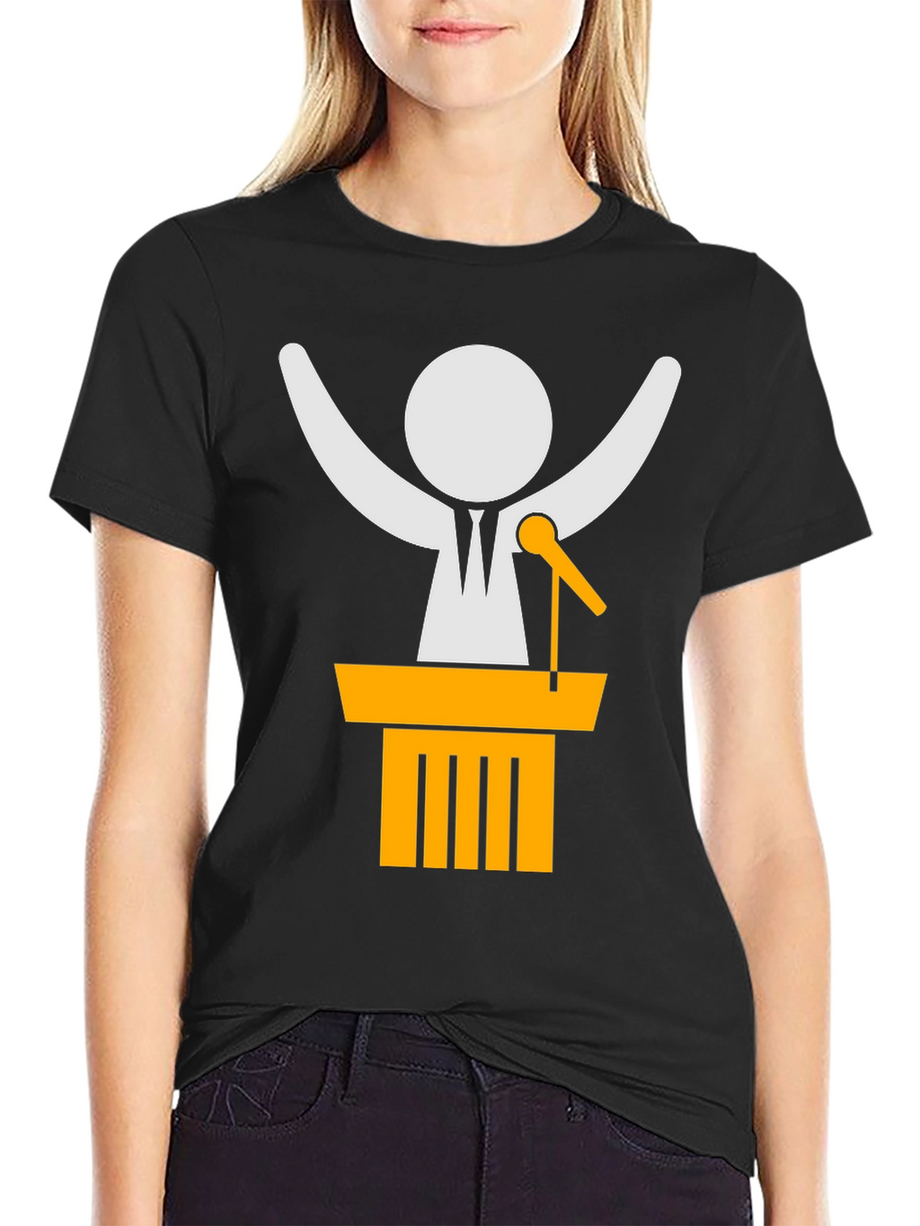 Speaker Icon Black T-Shirt