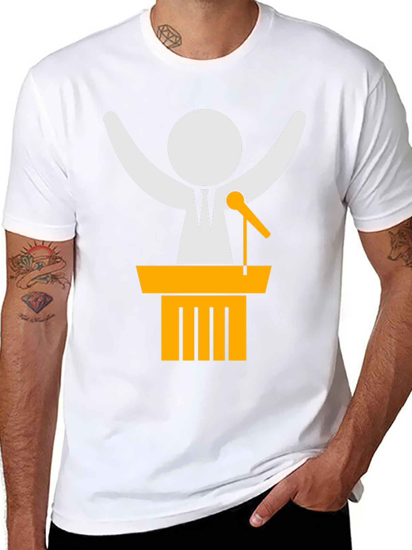Speaker Icon Black T-Shirt