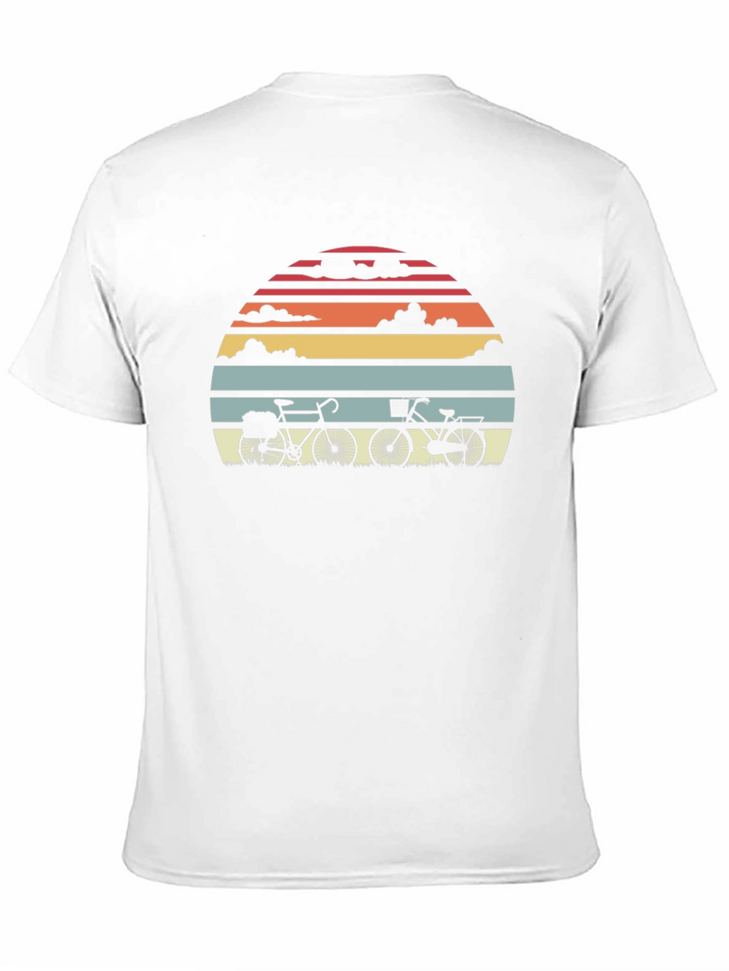 Retro Sunset Bicycle Graphic T-Shirt