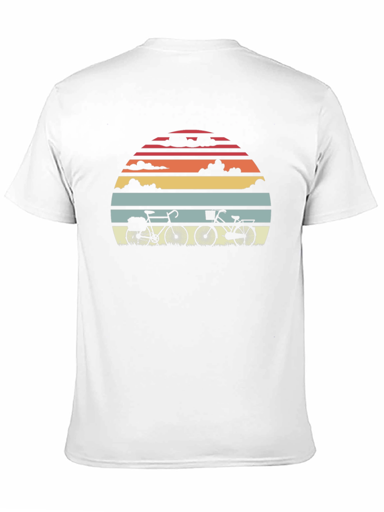 Retro Sunset Bicycle Graphic T-Shirt