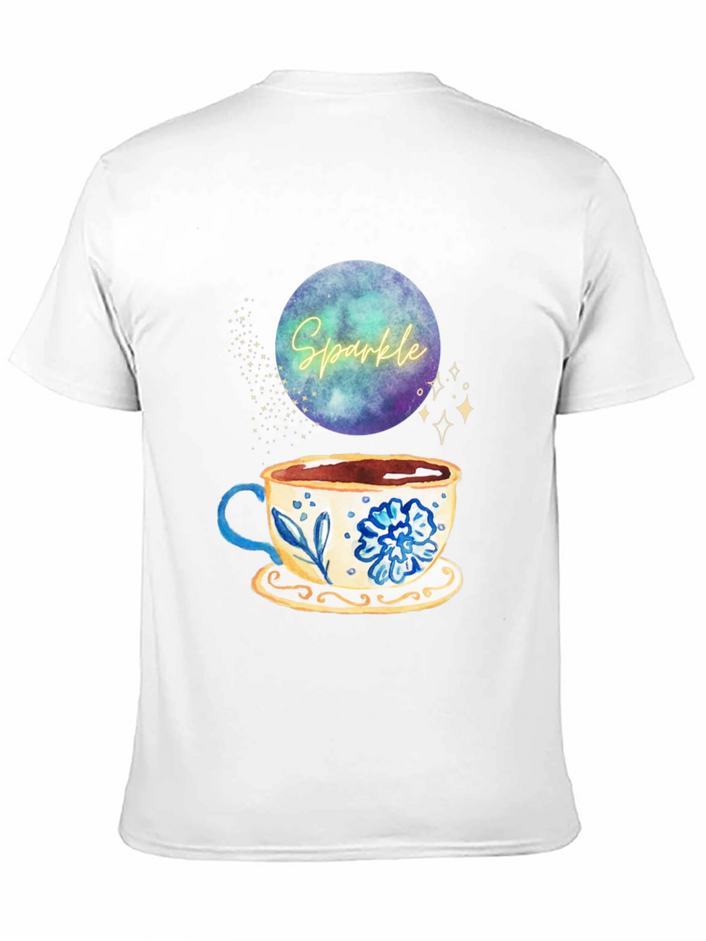 Sparkle Tea Cup Graphic Tee - Stylish Comfort
