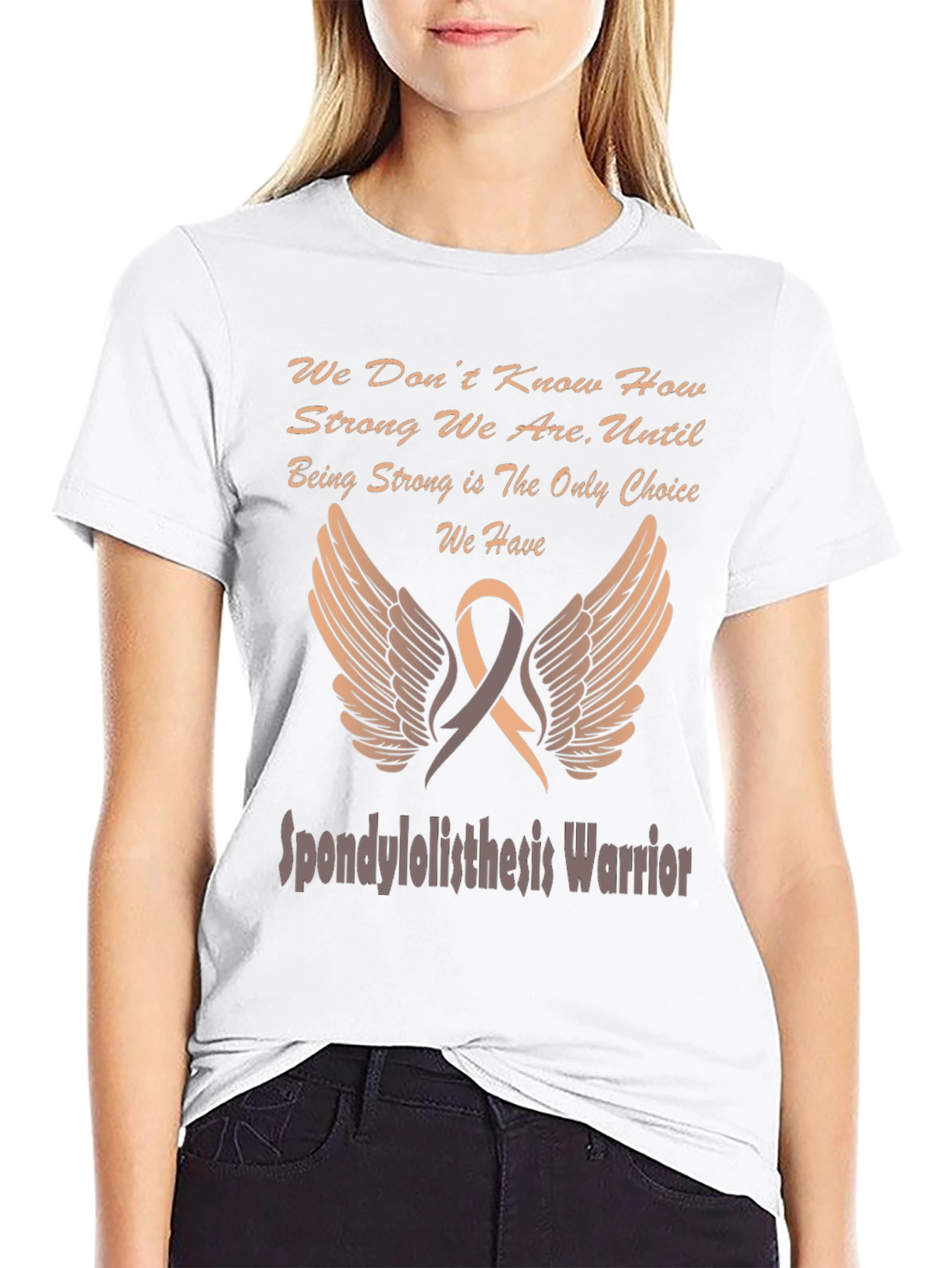 Spondylolisthesis Warrior T-Shirt - Strong & Courageous