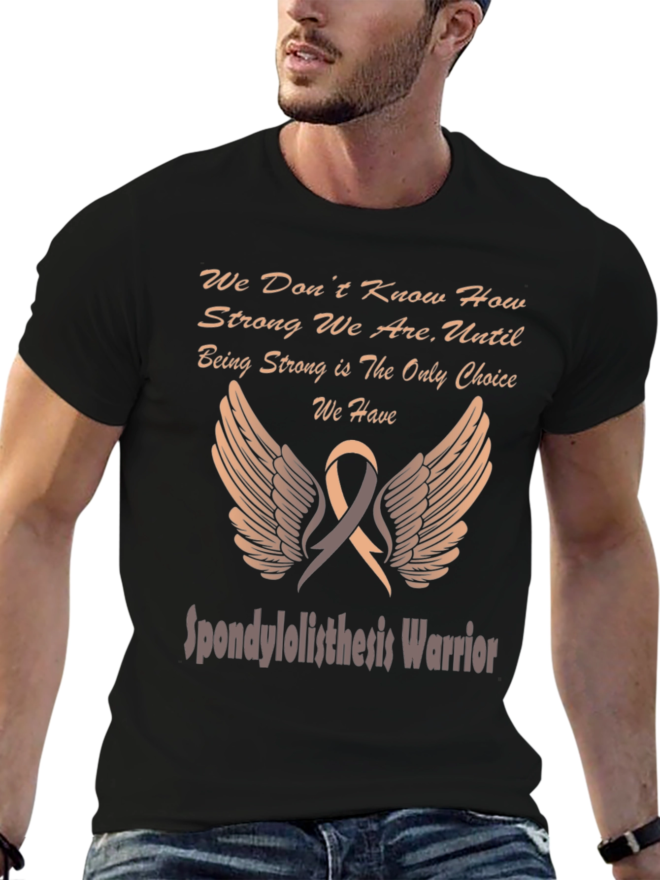 Spondylolisthesis Warrior T-Shirt - Strong & Courageous
