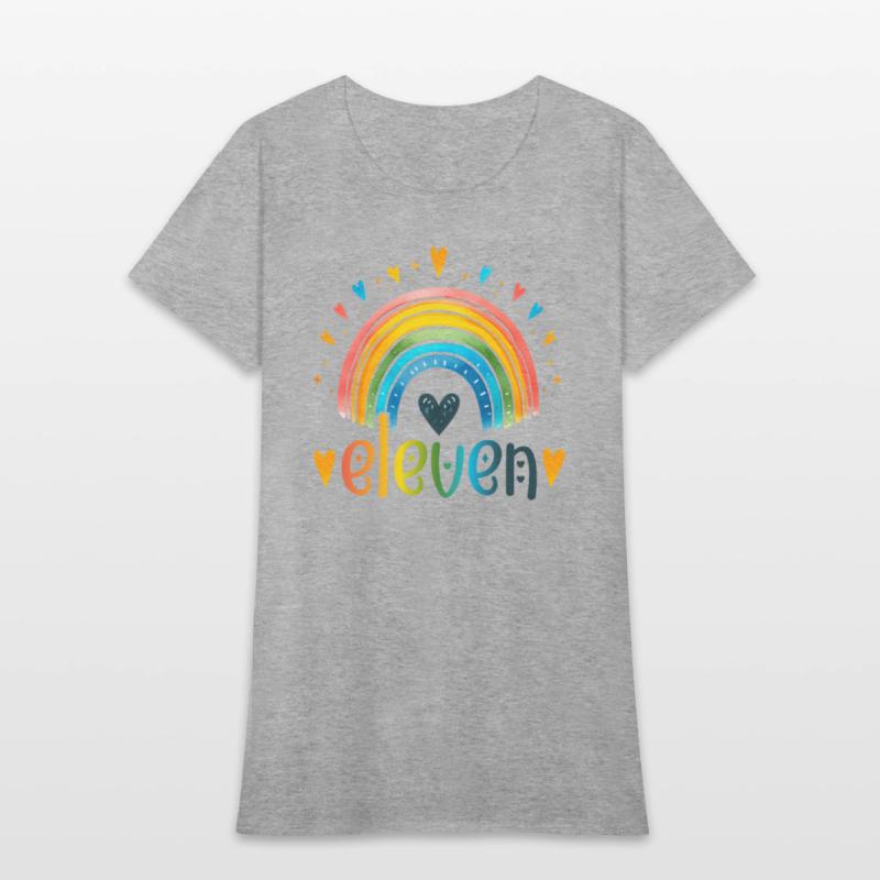 11th Birthday Rainbow 11 Years Eleven Birthday Gir