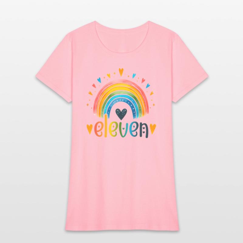 11th Birthday Rainbow 11 Years Eleven Birthday Gir