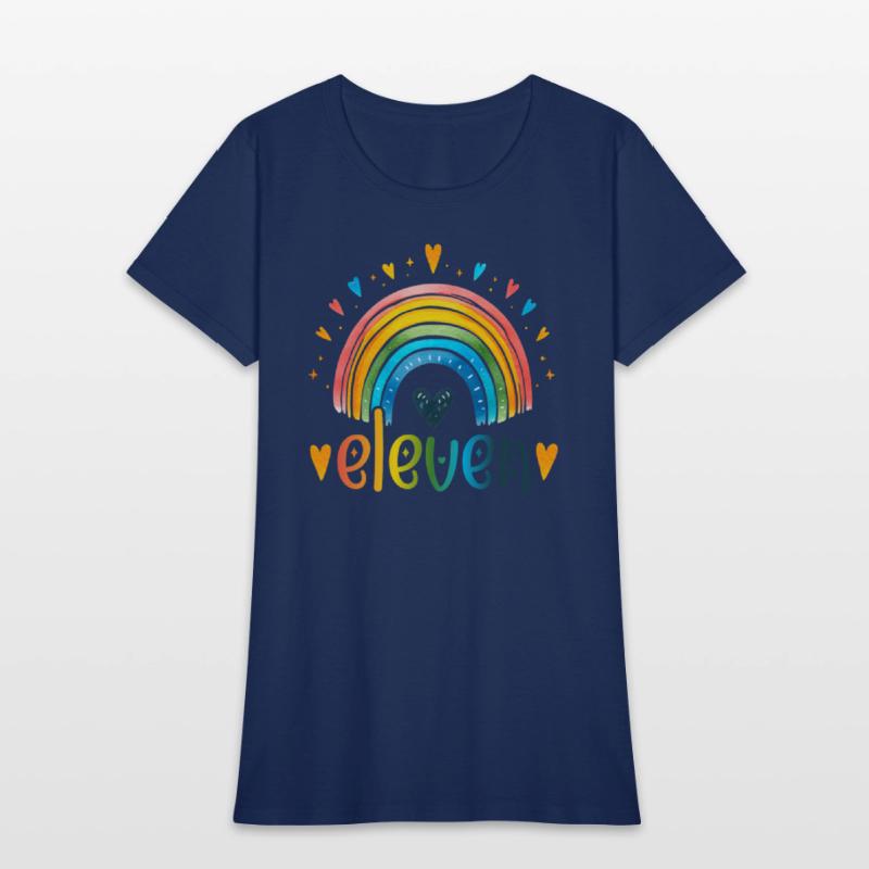 11th Birthday Rainbow 11 Years Eleven Birthday Gir