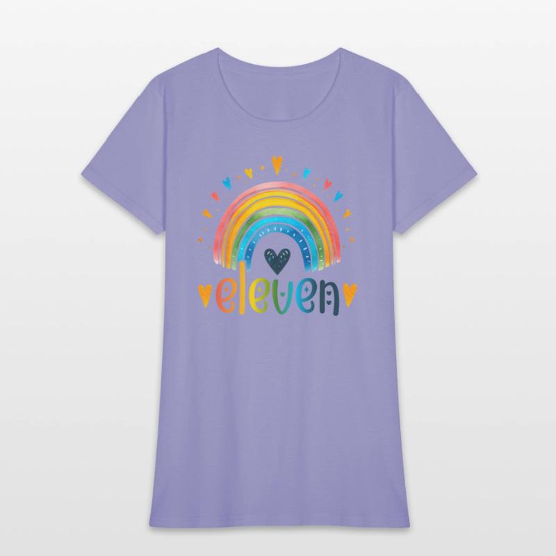 11th Birthday Rainbow 11 Years Eleven Birthday Gir