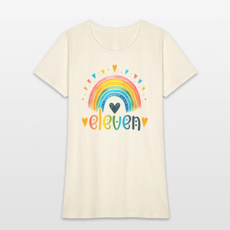 11th Birthday Rainbow 11 Years Eleven Birthday Gir