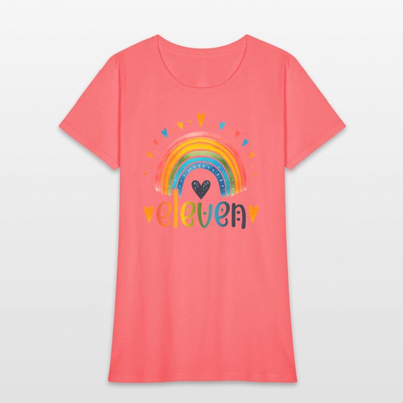 11th Birthday Rainbow 11 Years Eleven Birthday Gir