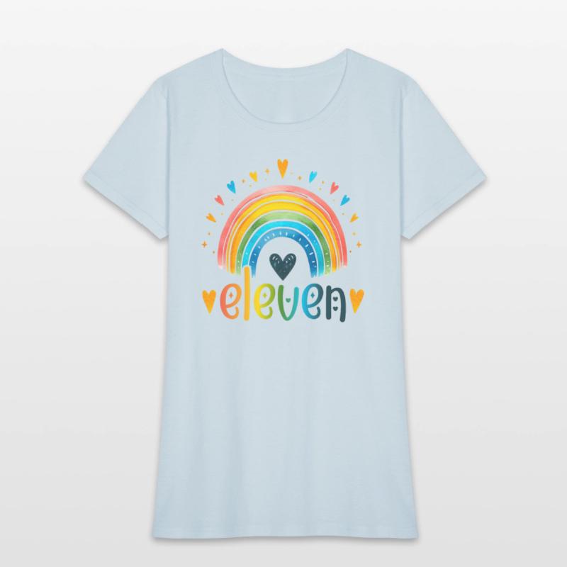 11th Birthday Rainbow 11 Years Eleven Birthday Gir