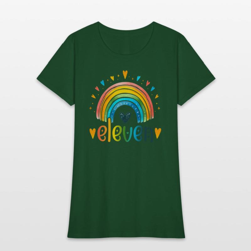 11th Birthday Rainbow 11 Years Eleven Birthday Gir